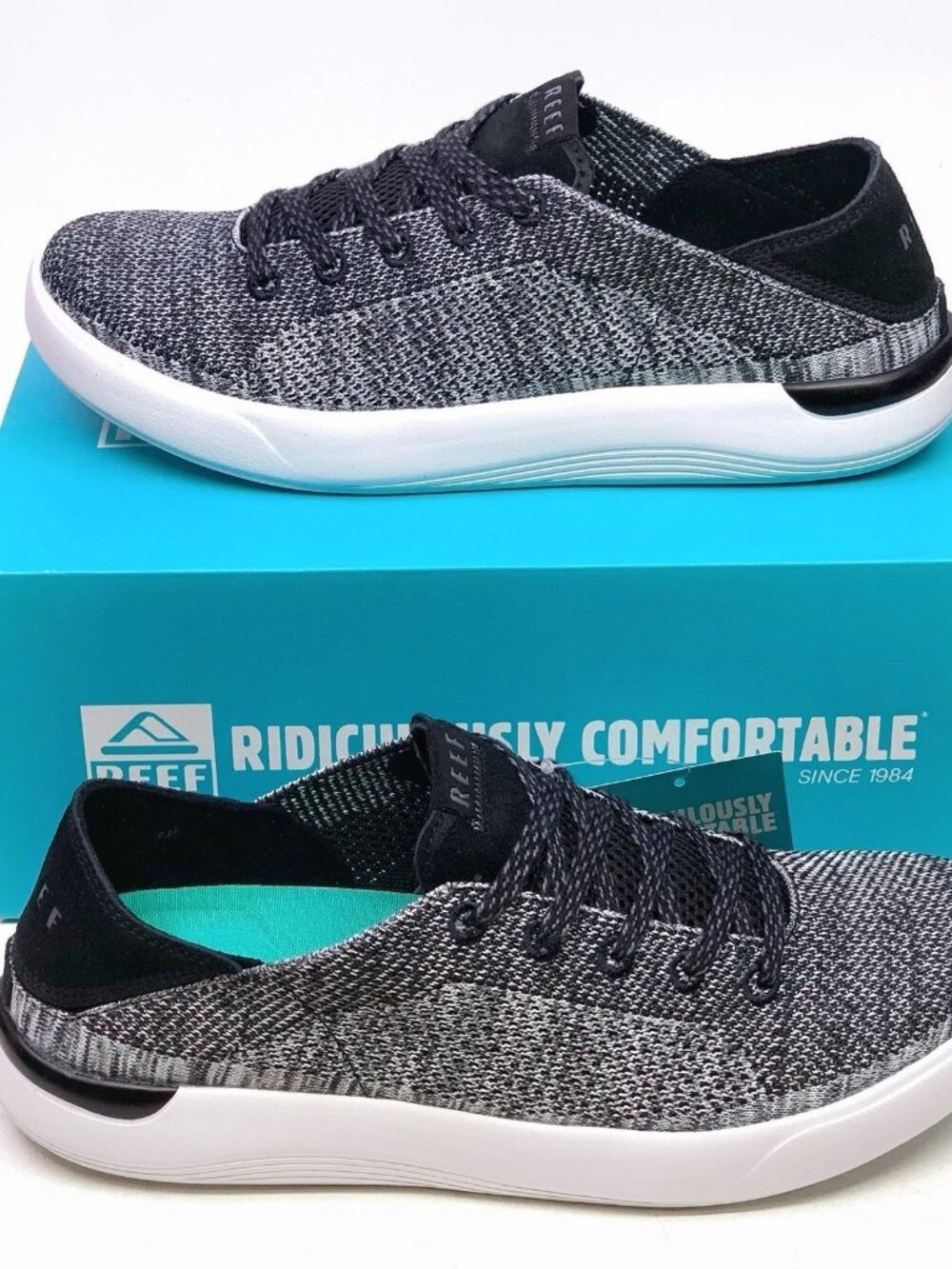 NEW Reef Mens Swellsole Neptune Knit Lace Up Shoes Sneakers 11 Cushioned Comfort